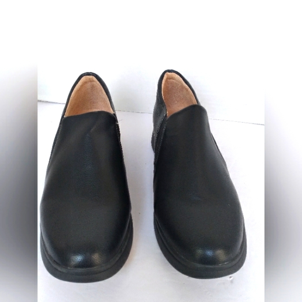 Comfort‎ Slip On Loafers Black Leather Casual Shoes Comfort Soles